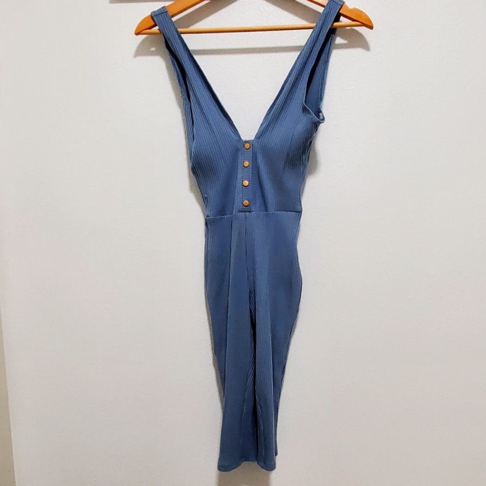 Blue body suit